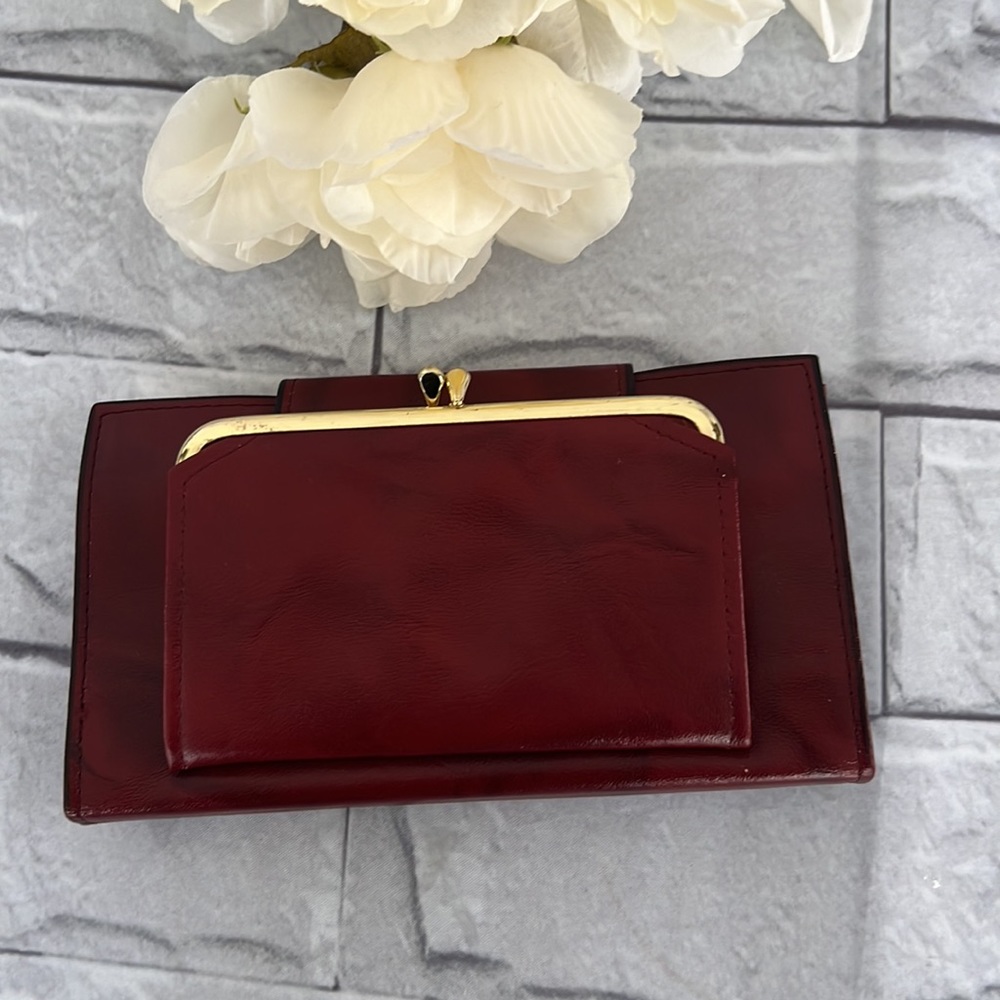 Amity Cowhide burgundy wallet - Picture 3 of 11